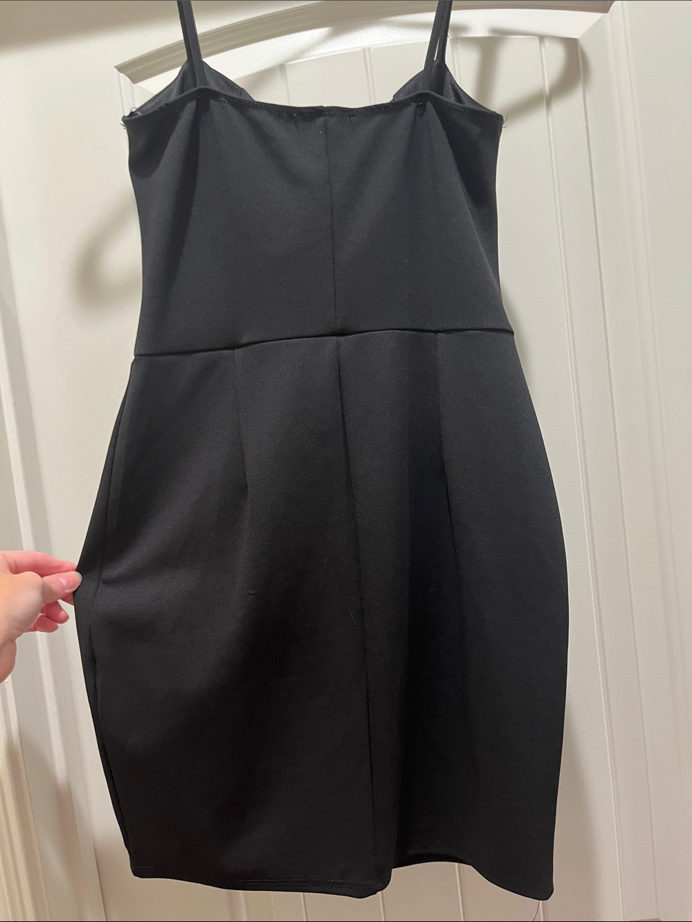 Fashion Nova Black Cowl Neck Spaghetti Strap Mini Dress - Picture 3 of 3